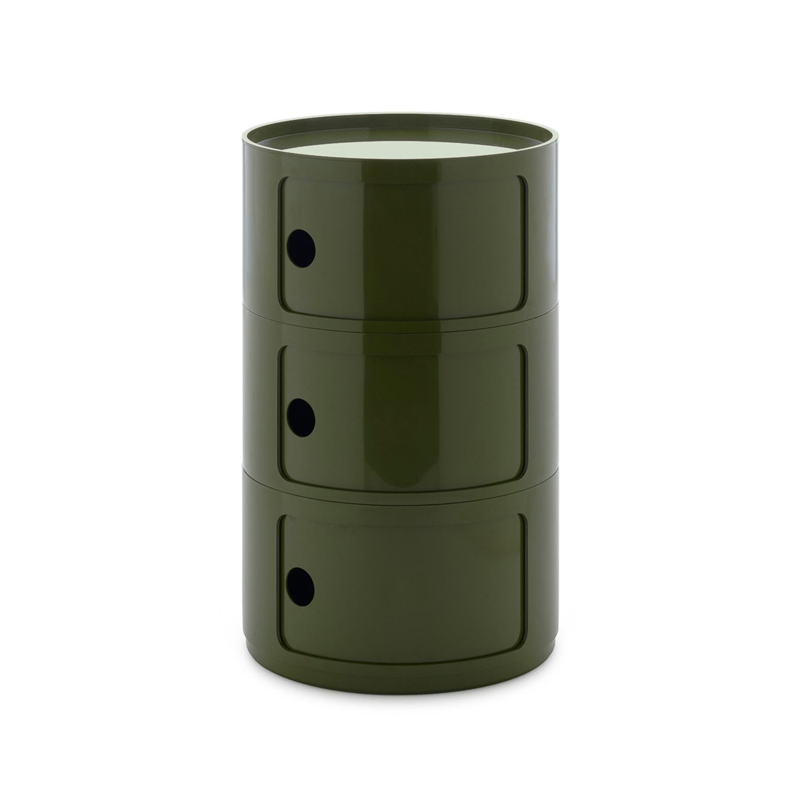 Componibili Big Container, grønn, 3 elementer, høyde 69,5 cm - Kartell