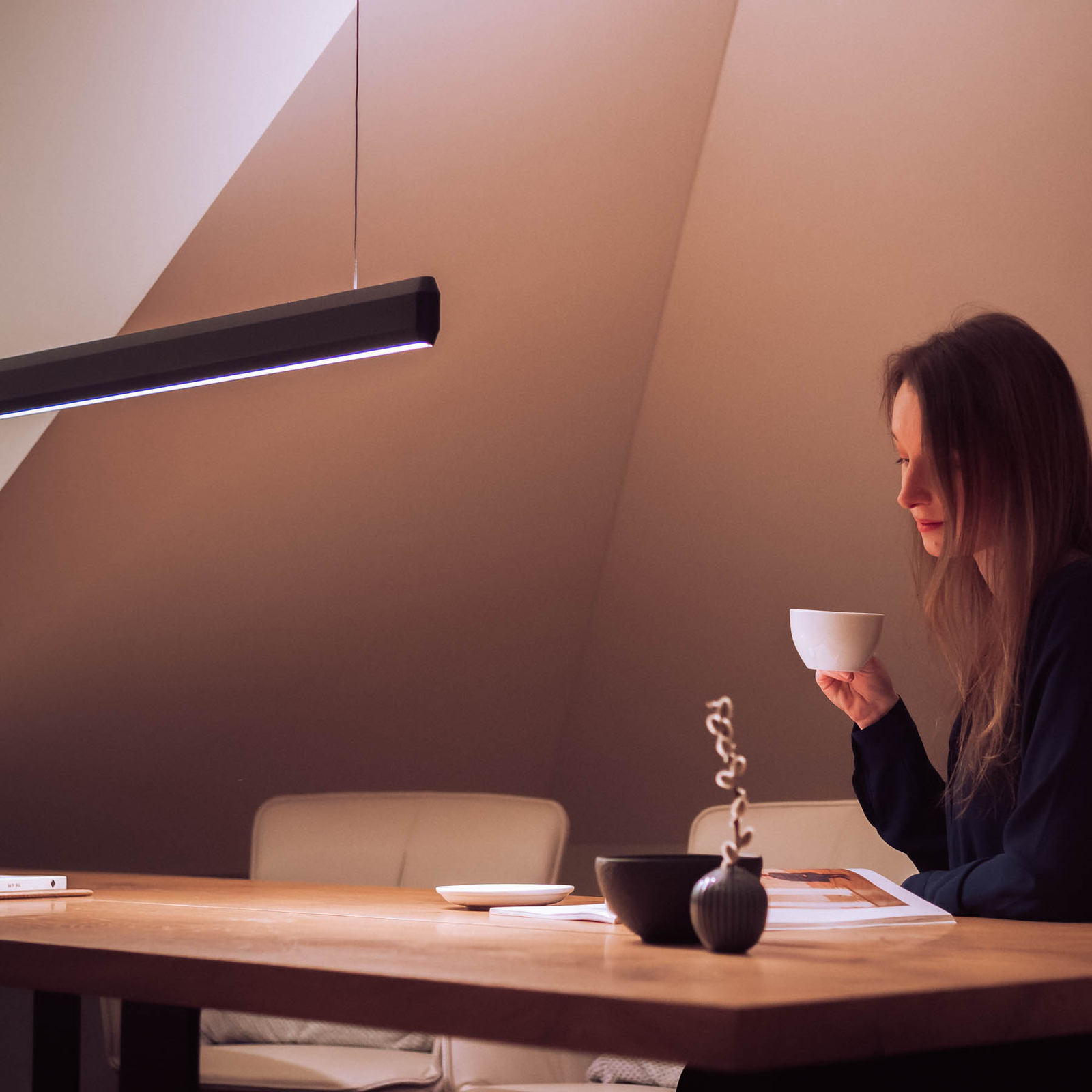 HEAVN Pure LED-Hängeleuchte, Abhängung 40-140 cm