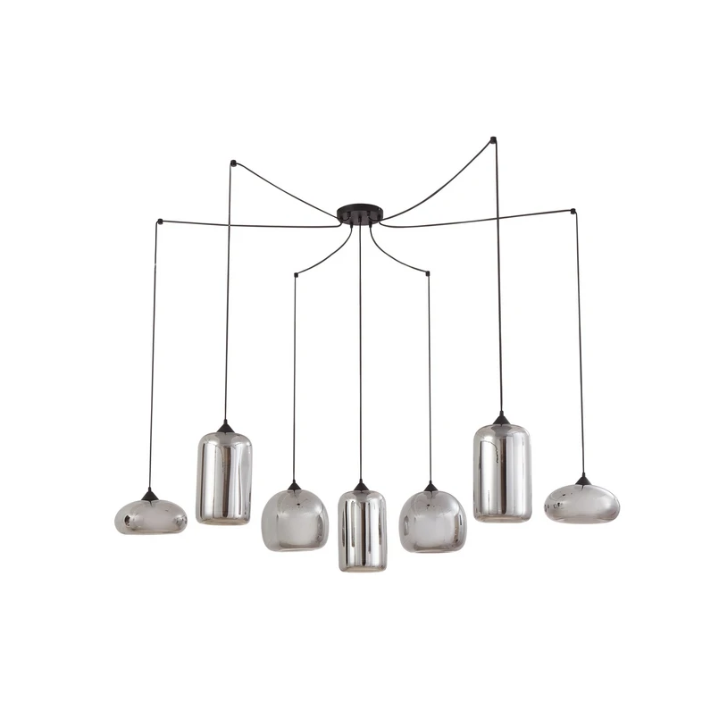 Lindby - Marla 7 Pendant Smoke Grey