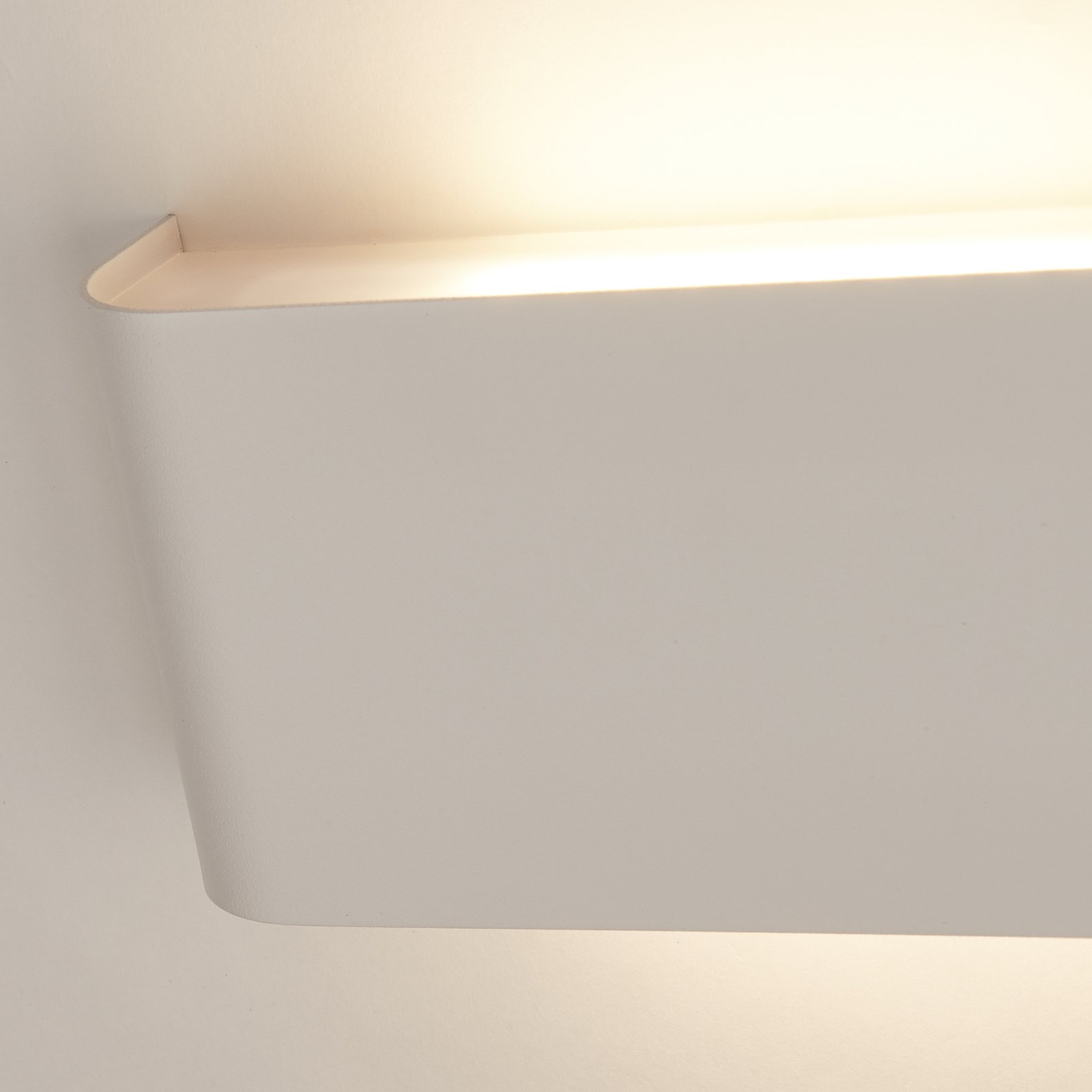 LED wall light Match Box, white, metal, up/down, 18 cm