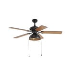 Stropný ventilátor Lucande s osvetlením Shamoian, tichý, Ø 130 cm