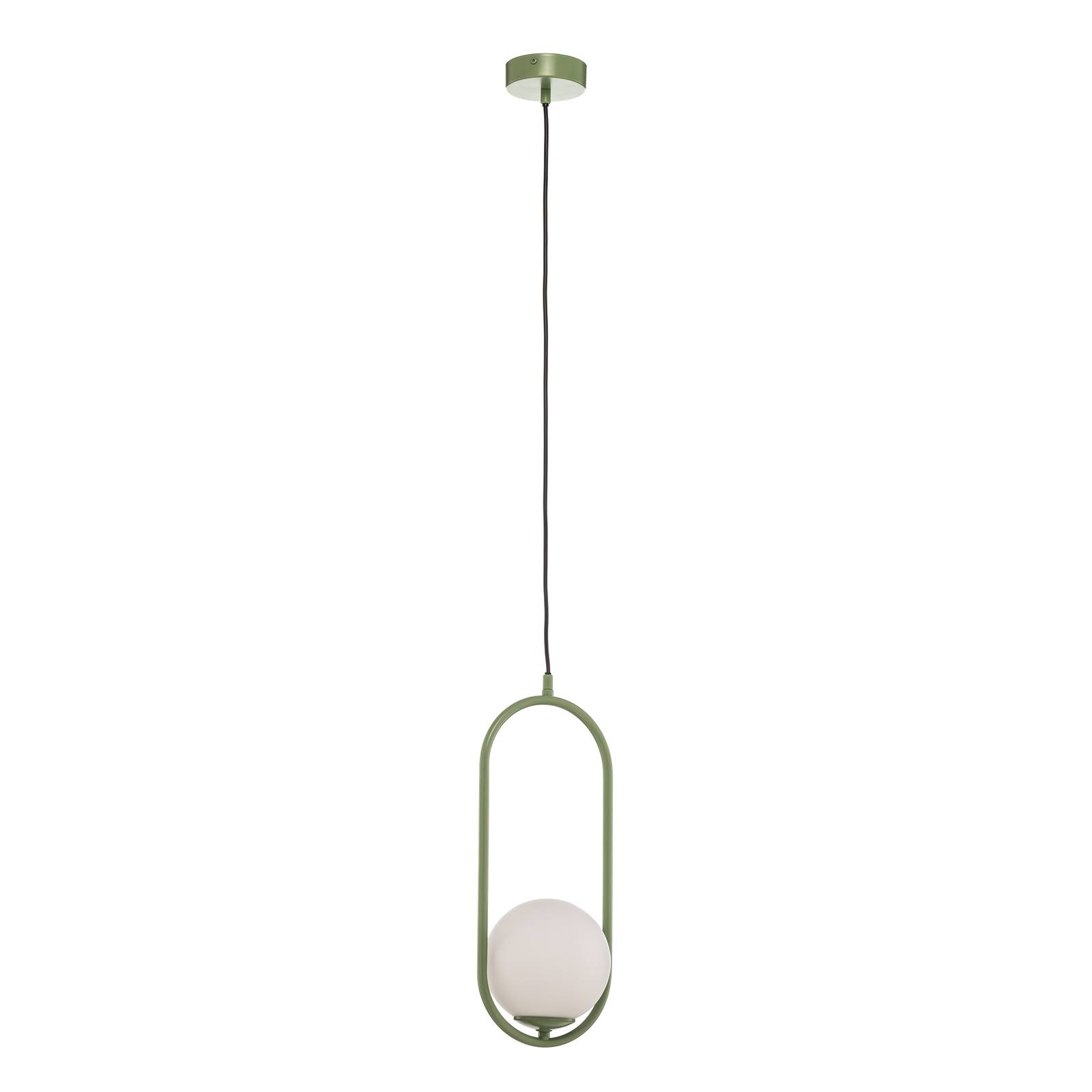 Hängeleuchte Samba, einflammig, grün/weiß