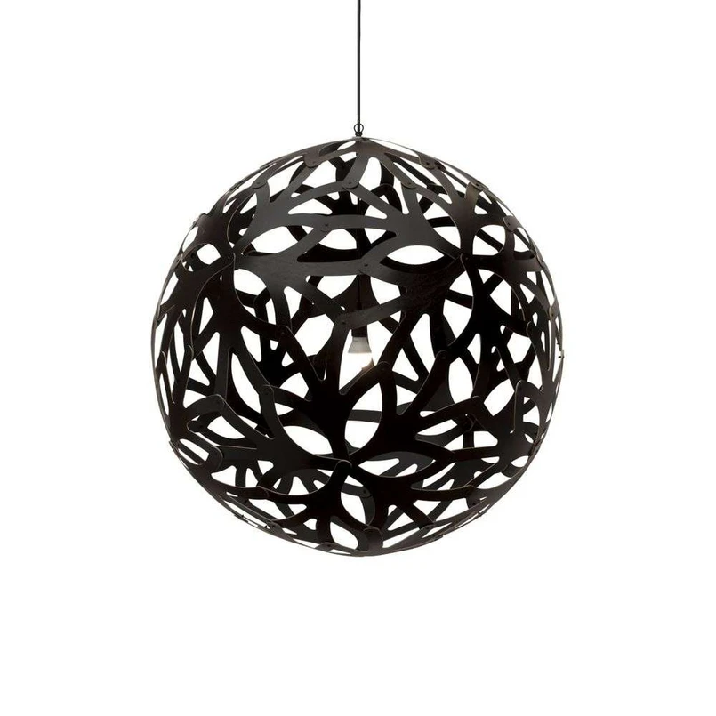 David Trubridge ltd - Floral Pendelleuchte Ø100 Schwarz David Trubridge
