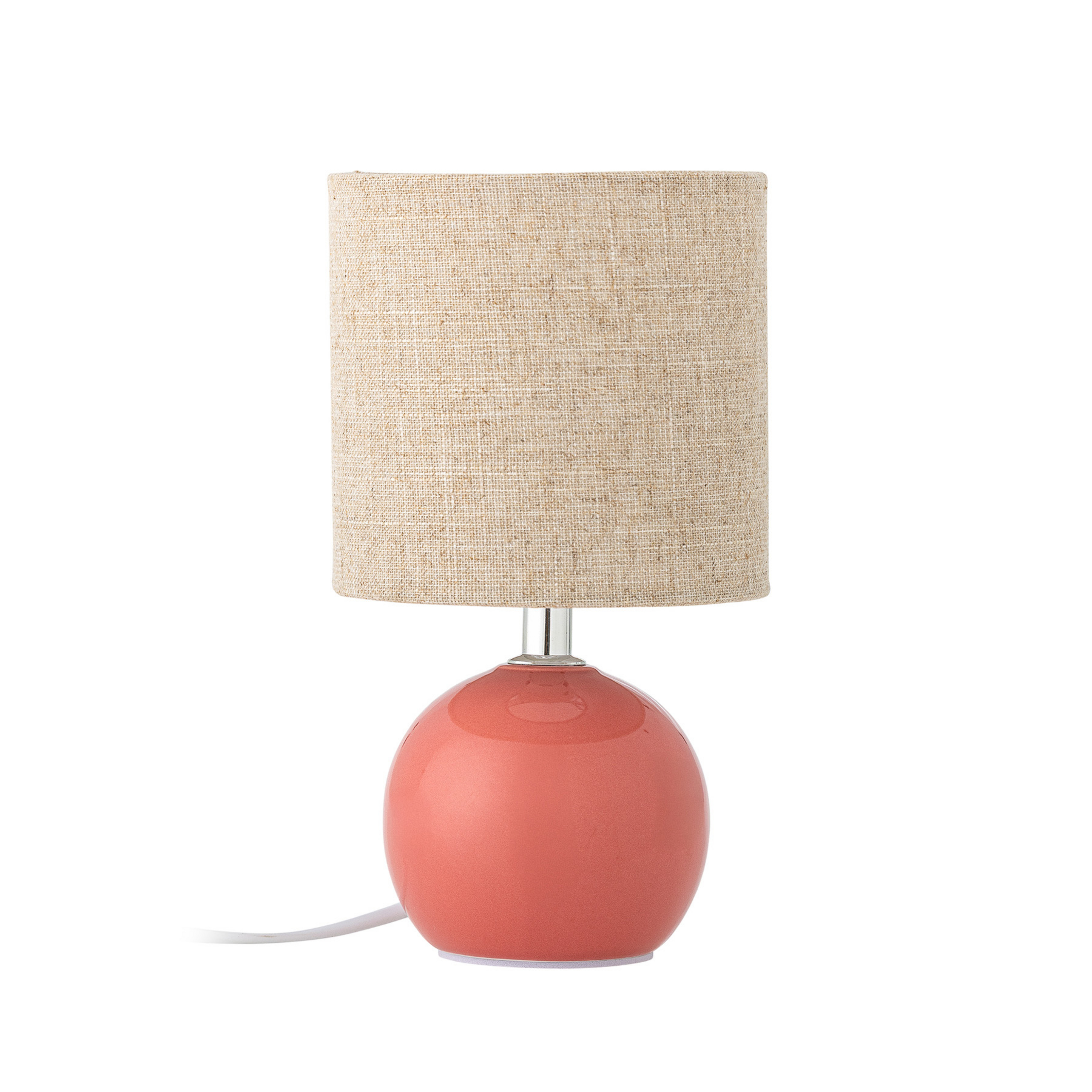 Valdis table lamp, pink/beige, 24cm, ceramic - Bloomingville