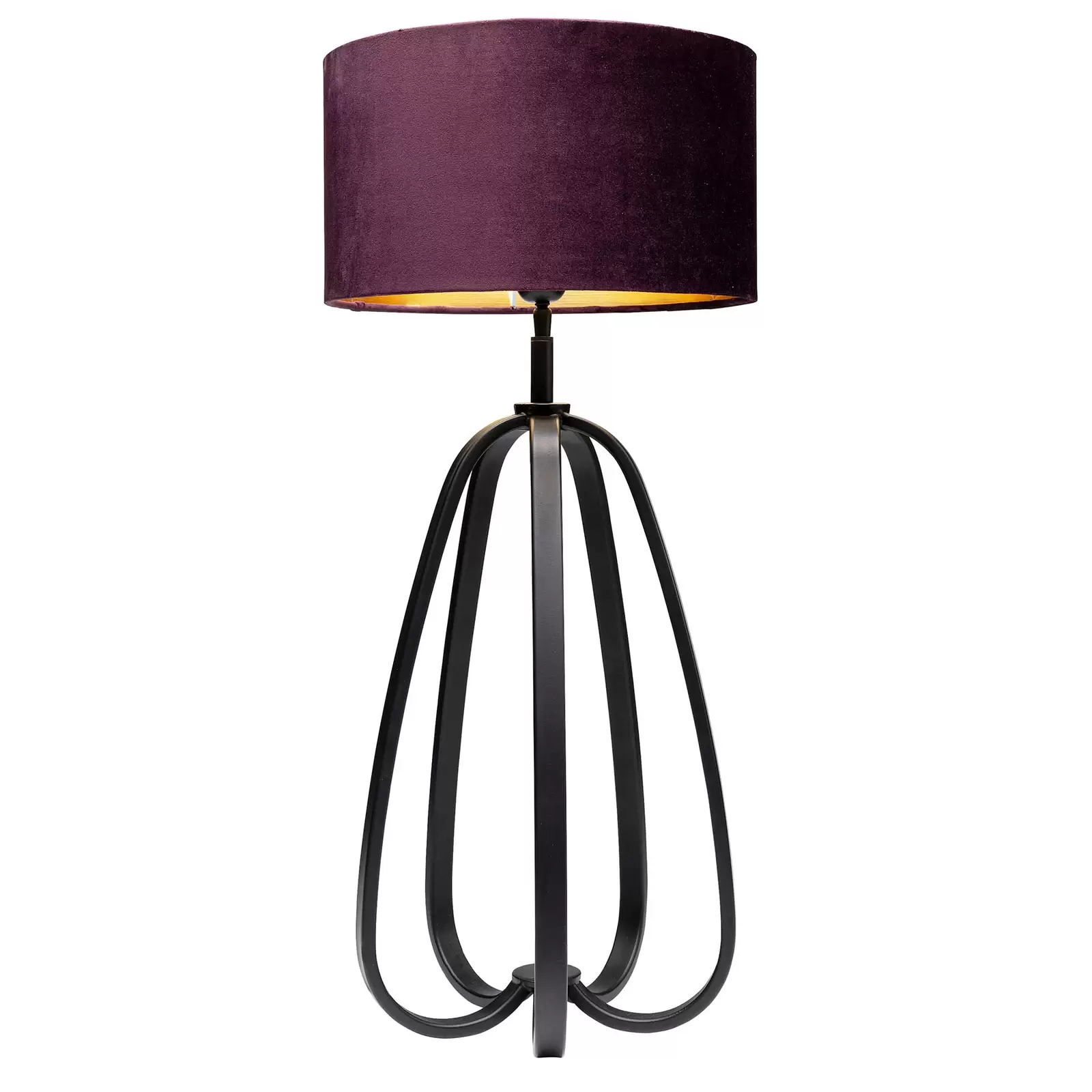 KARE Loop Tischleuchte mit Textilschirm, violett