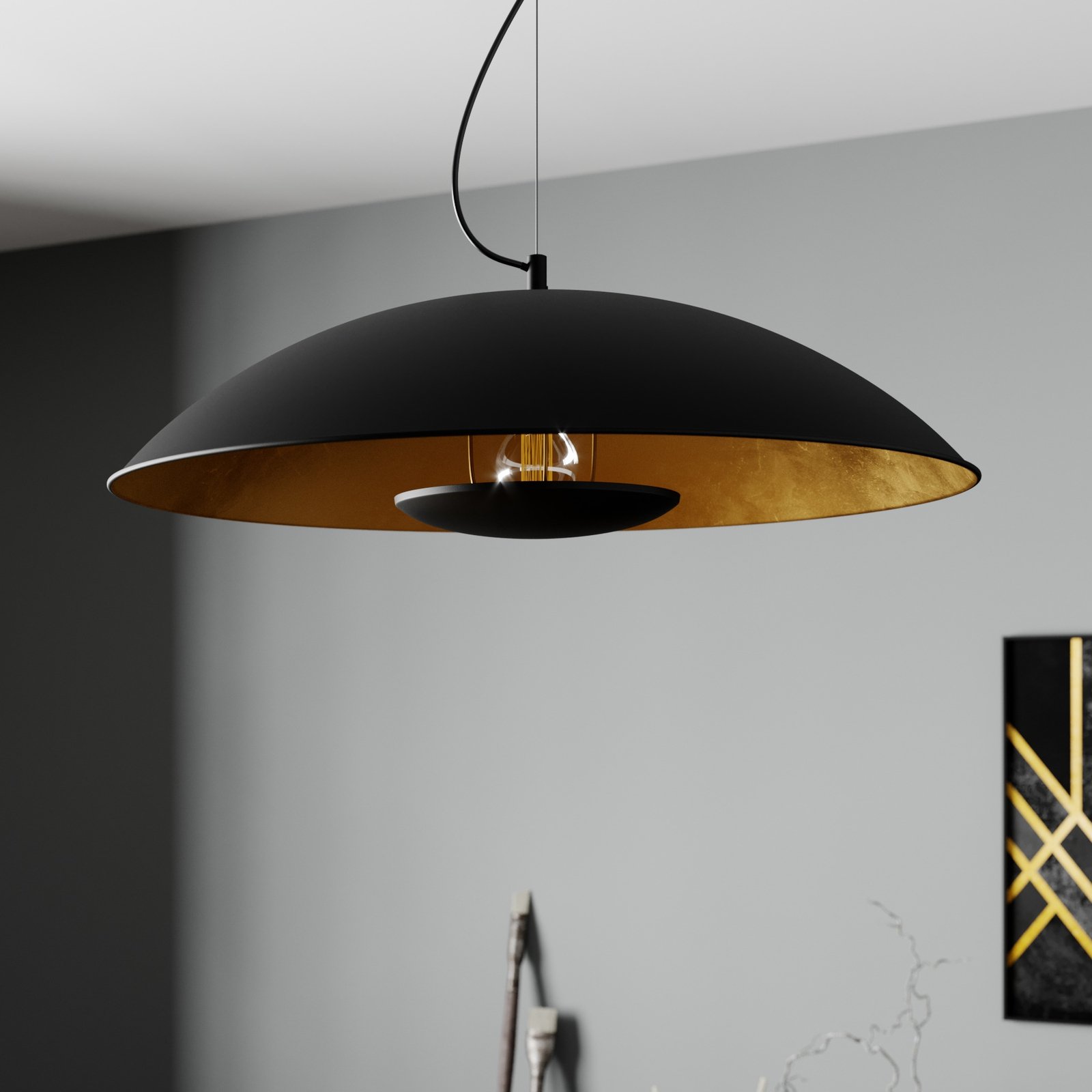 Emilienne Riippuvalaisin Black/Gold - Lindby