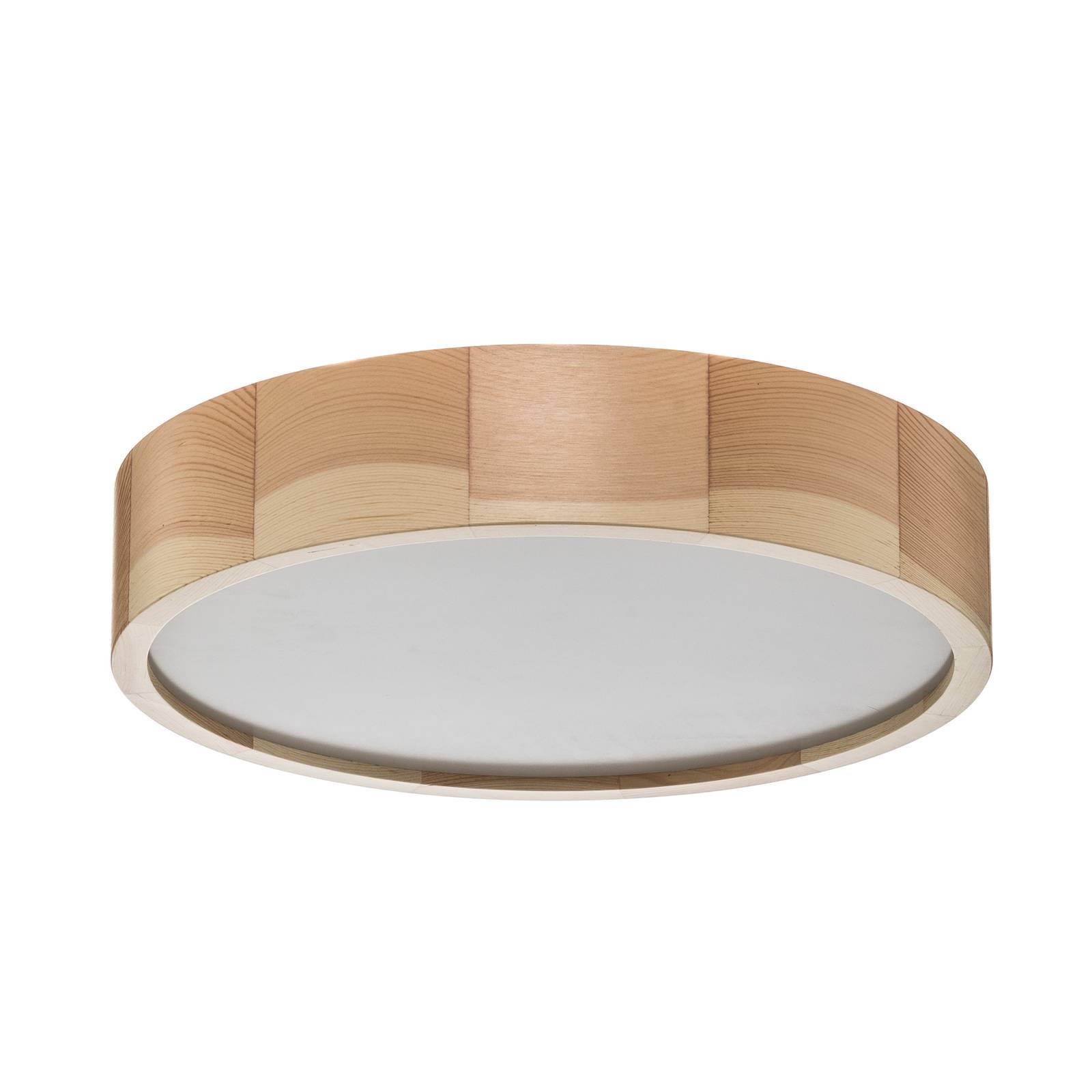 Plafonnier Cleo en bois avec diffuseur Ø 37,5 cm