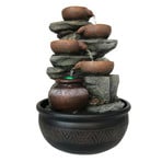 Fontana LED room fountain, grey/brown, jugs