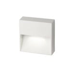 Egger DLS aplique de exterior Vigo Q, blanco 11x11 cm aluminio 3.000 K