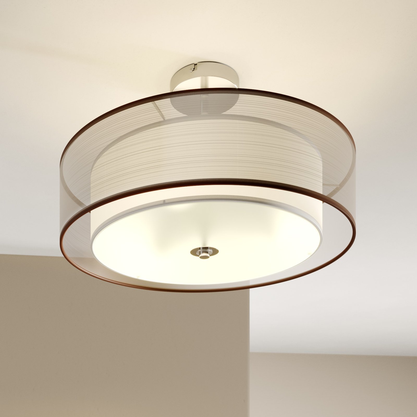 Pikka LED Ceiling Lamp Brown/White - Lindby
