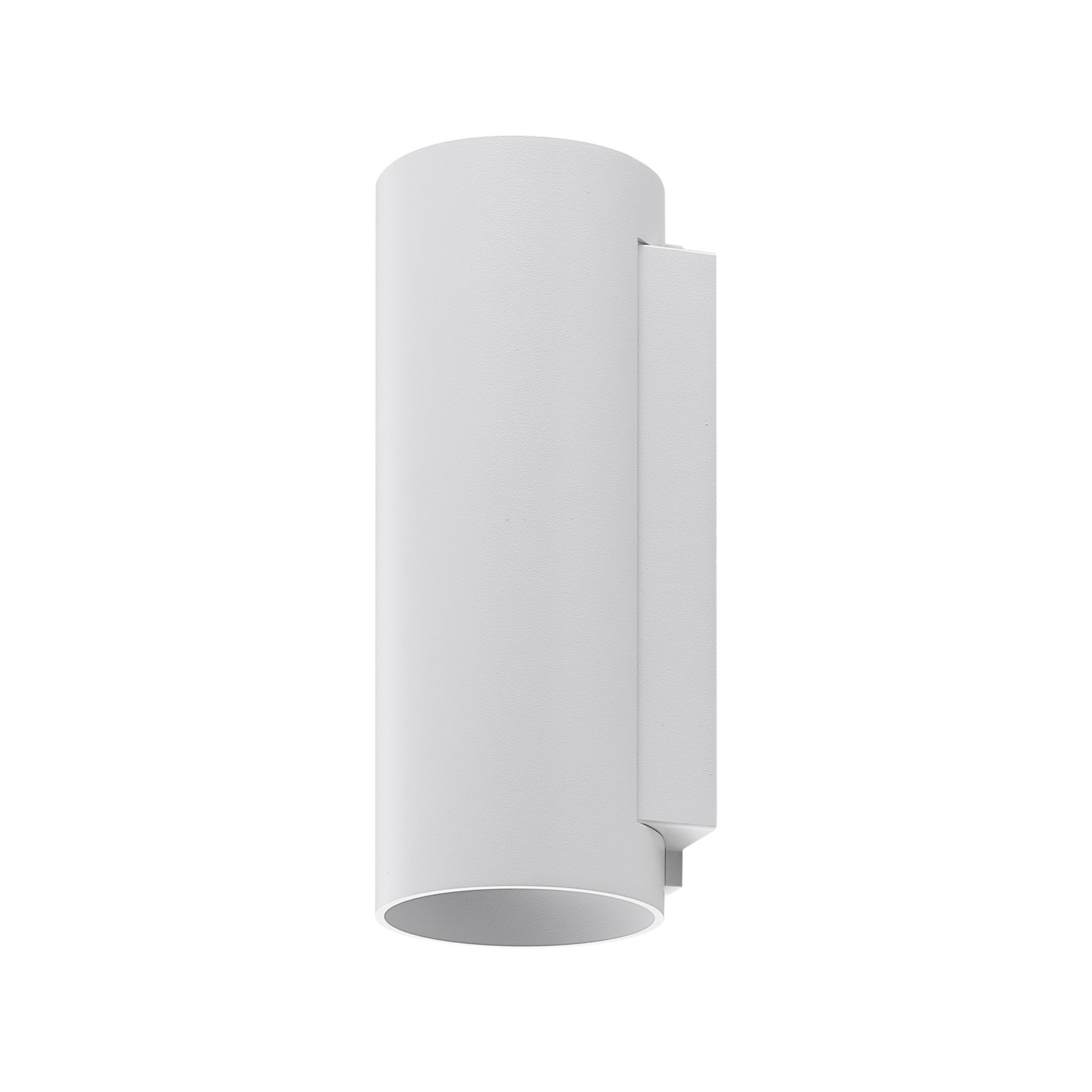 Außenwandlampe CAN, weiß, 2-flg., Ø 8 cm, IP65, Metall, GU10