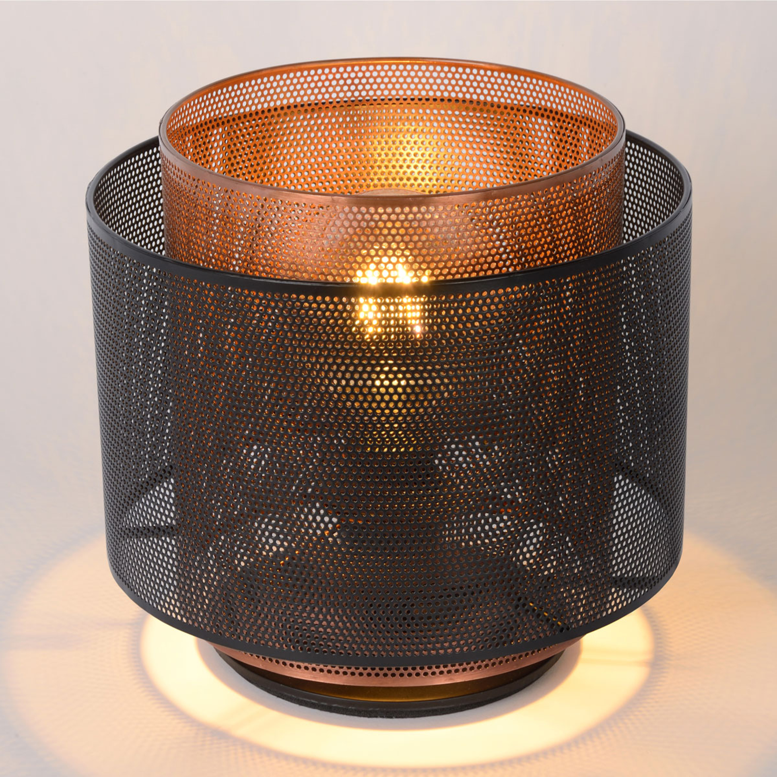 Lucide Orrin table lamp with metal lampshades, for Living / Dining Room, metal, E27, 60 W, energy efficiency: A++, H: 23 cm