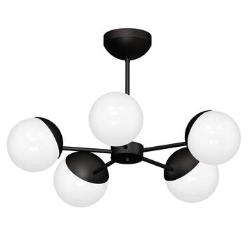 Deckenleuchte Sfera 5-flammig Abstand Glas/schwarz