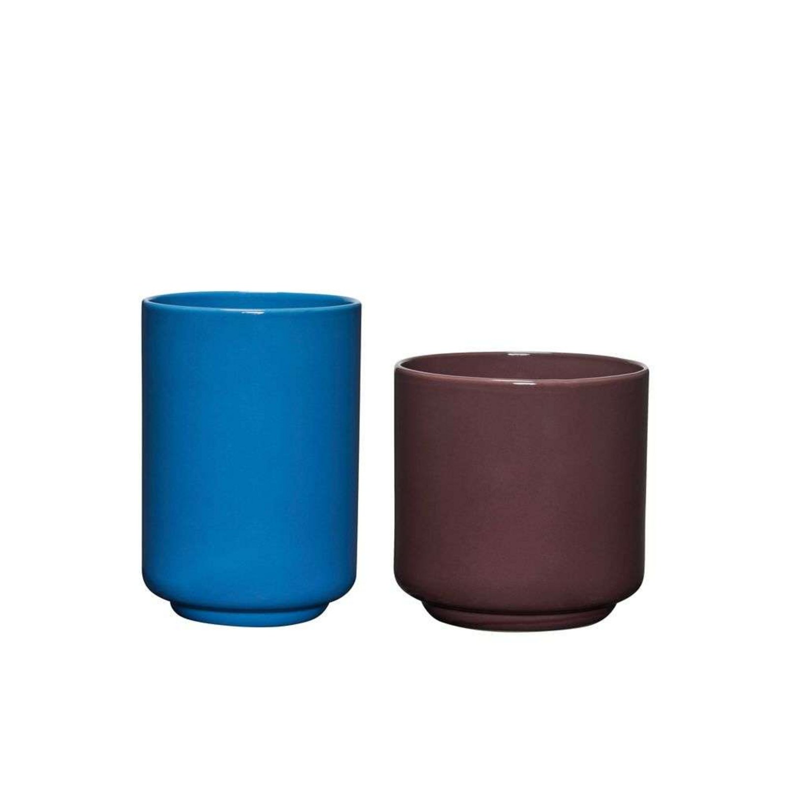 Deux Pots 2 pcs. Red Brown/Blue - Hübsch