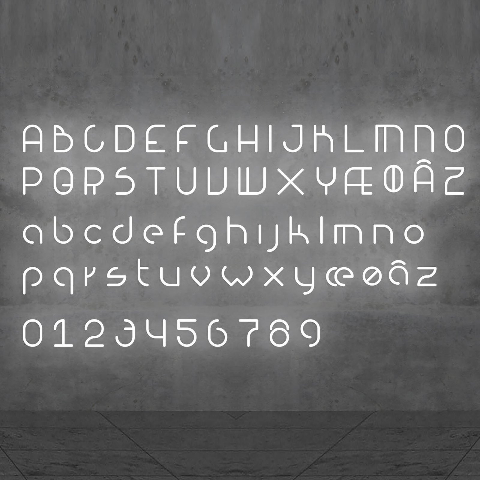 Artemide Alphabet of Light -seinävalo, F-kirjain
