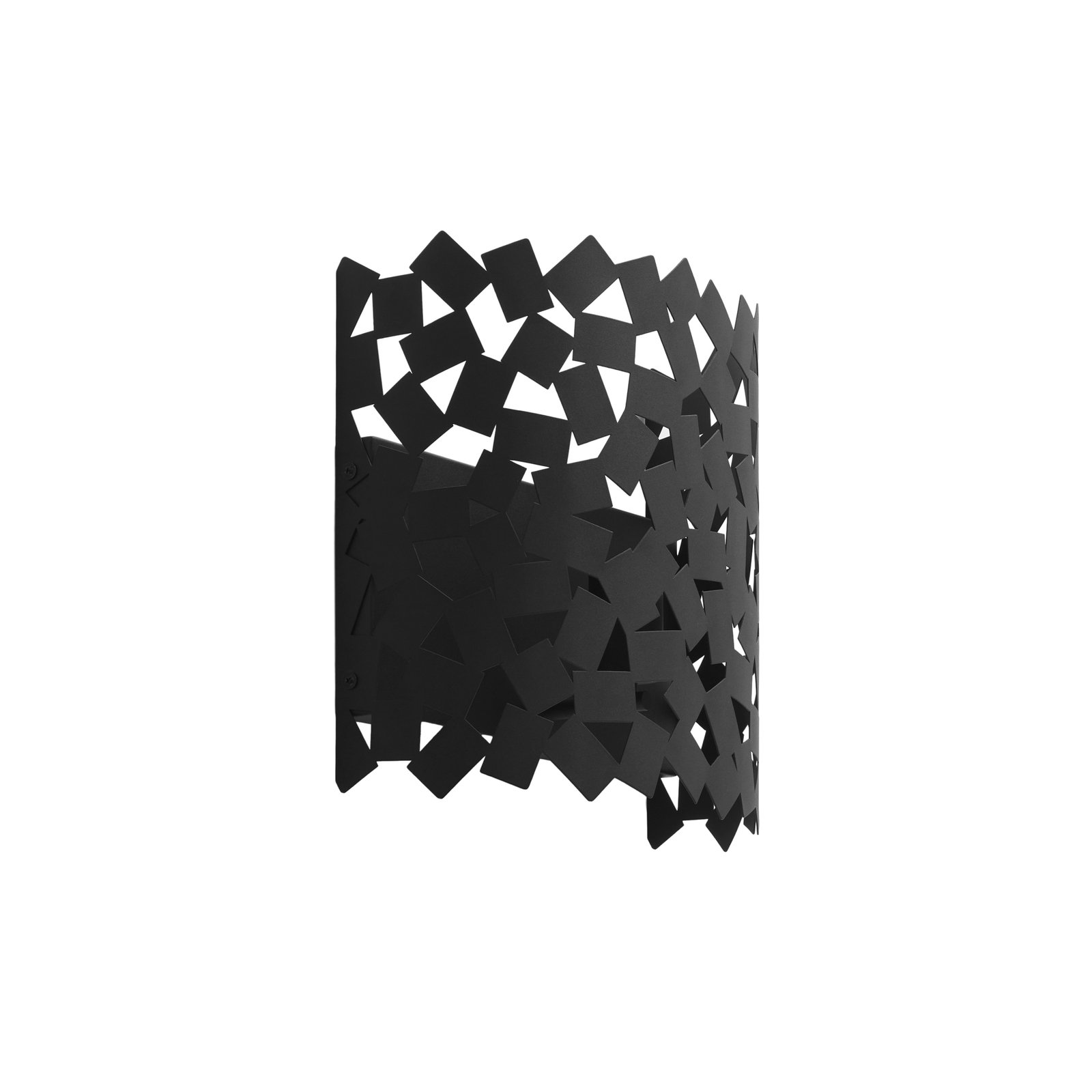 Nástenné svietidlo Lucande Aeloria, čierna farba, železo, 32,5 cm, E27