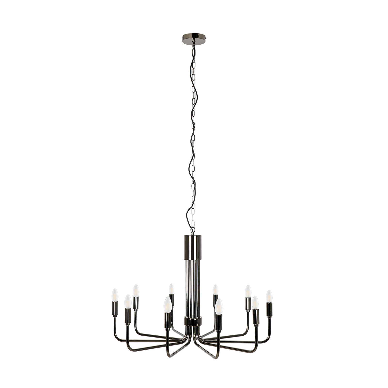 Lámpara de araña Elanova de Lindby, 10 luces, bronce de cañón