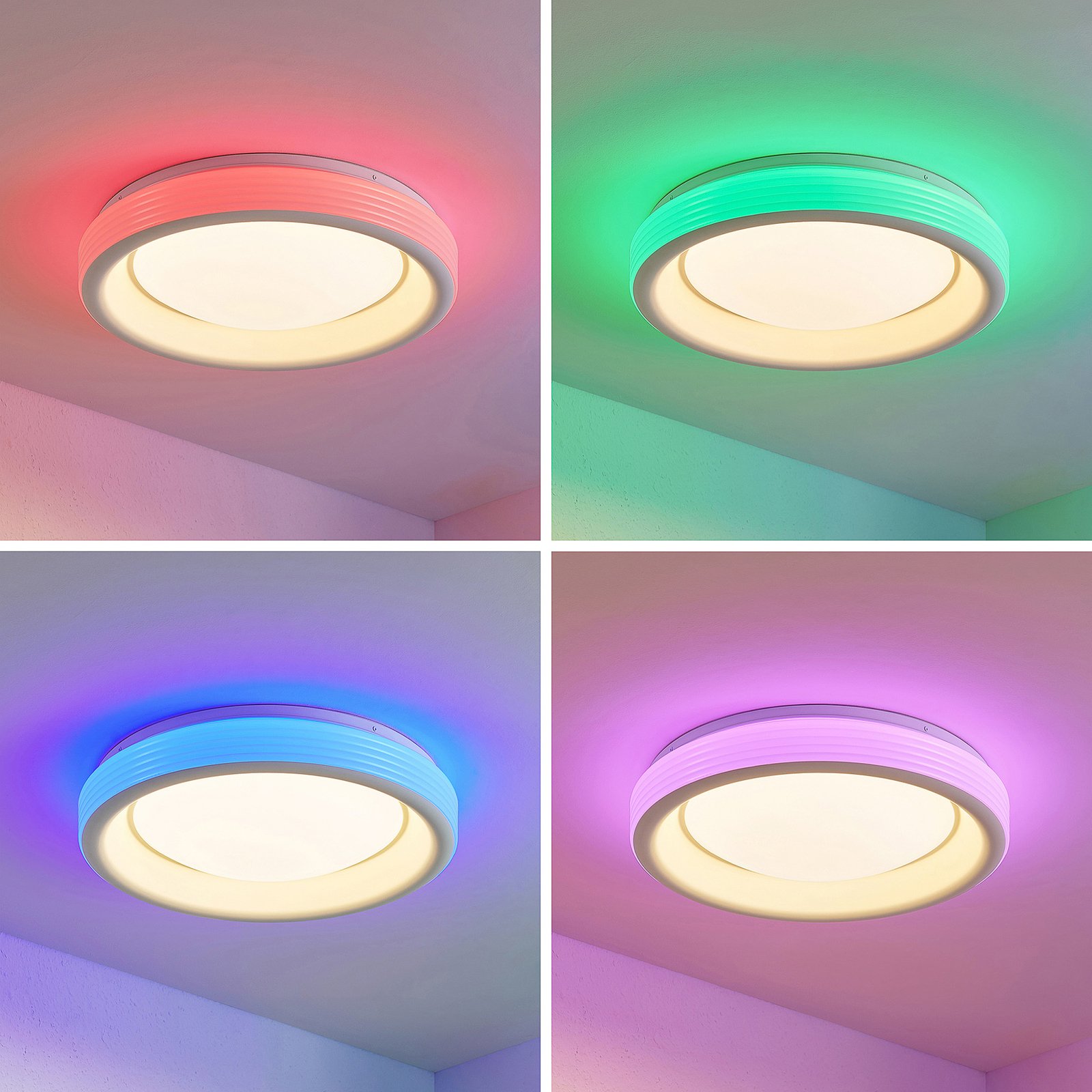 Lindby Inarum LED-Deckenleuchte, RGB, CCT, dimmbar