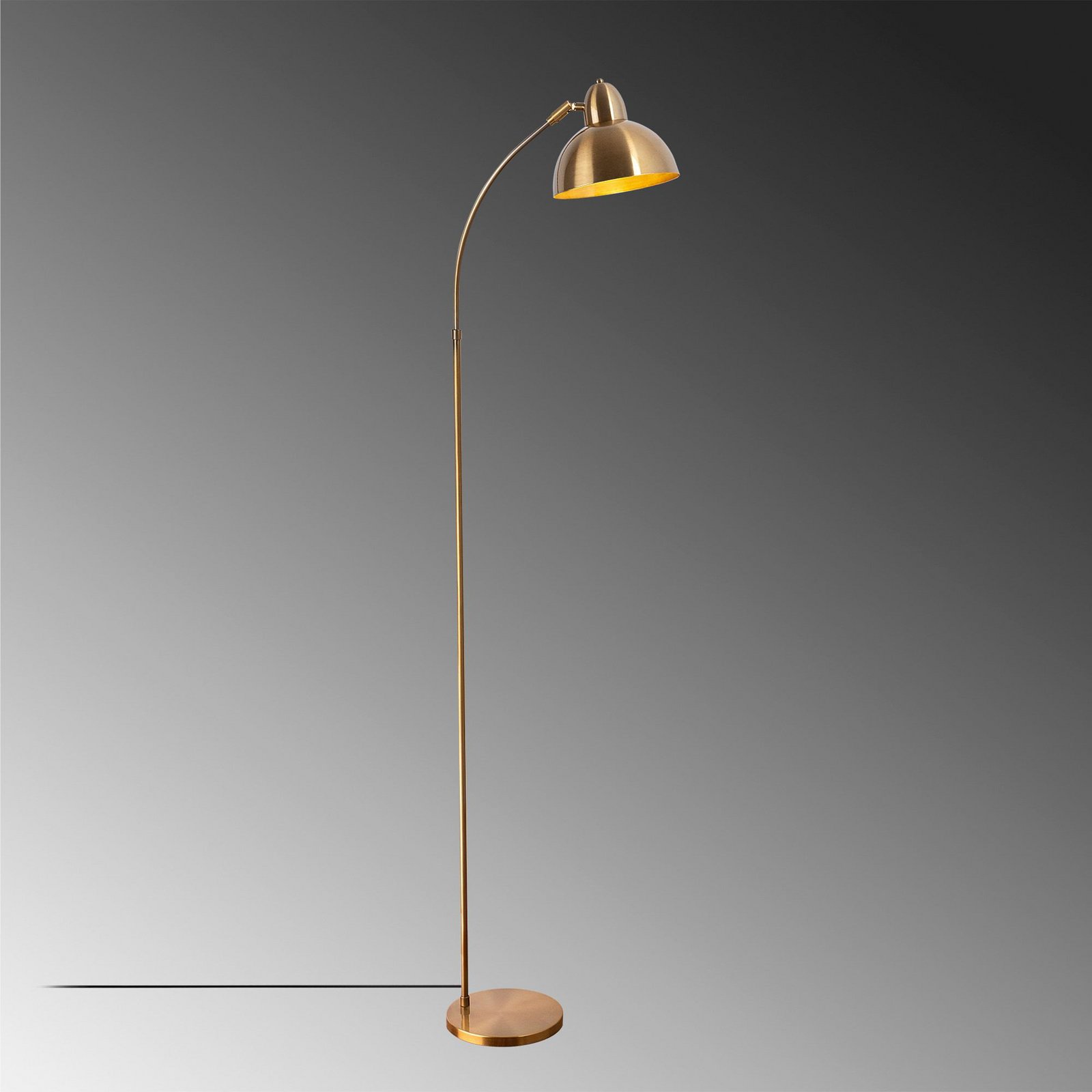 Varzan floor lamp, gold, metal, height 162 cm, E27