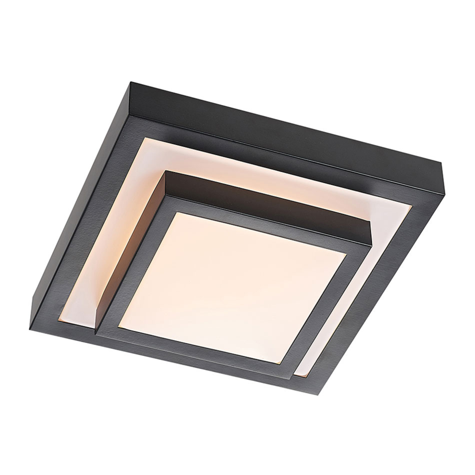 Lindby Vilho LED-Deckenleuchte, eckig, schwarz