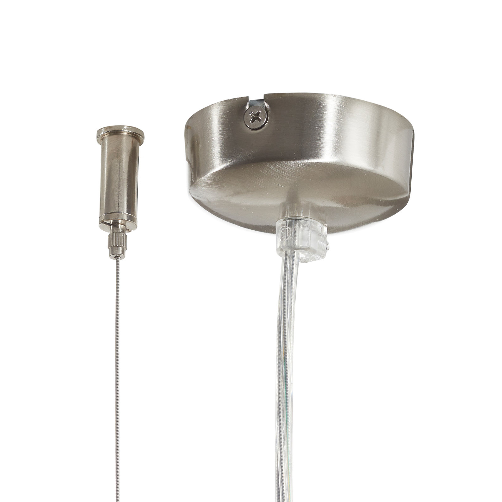 Bover Mei - längliche Stoff-Hängelampe, creme