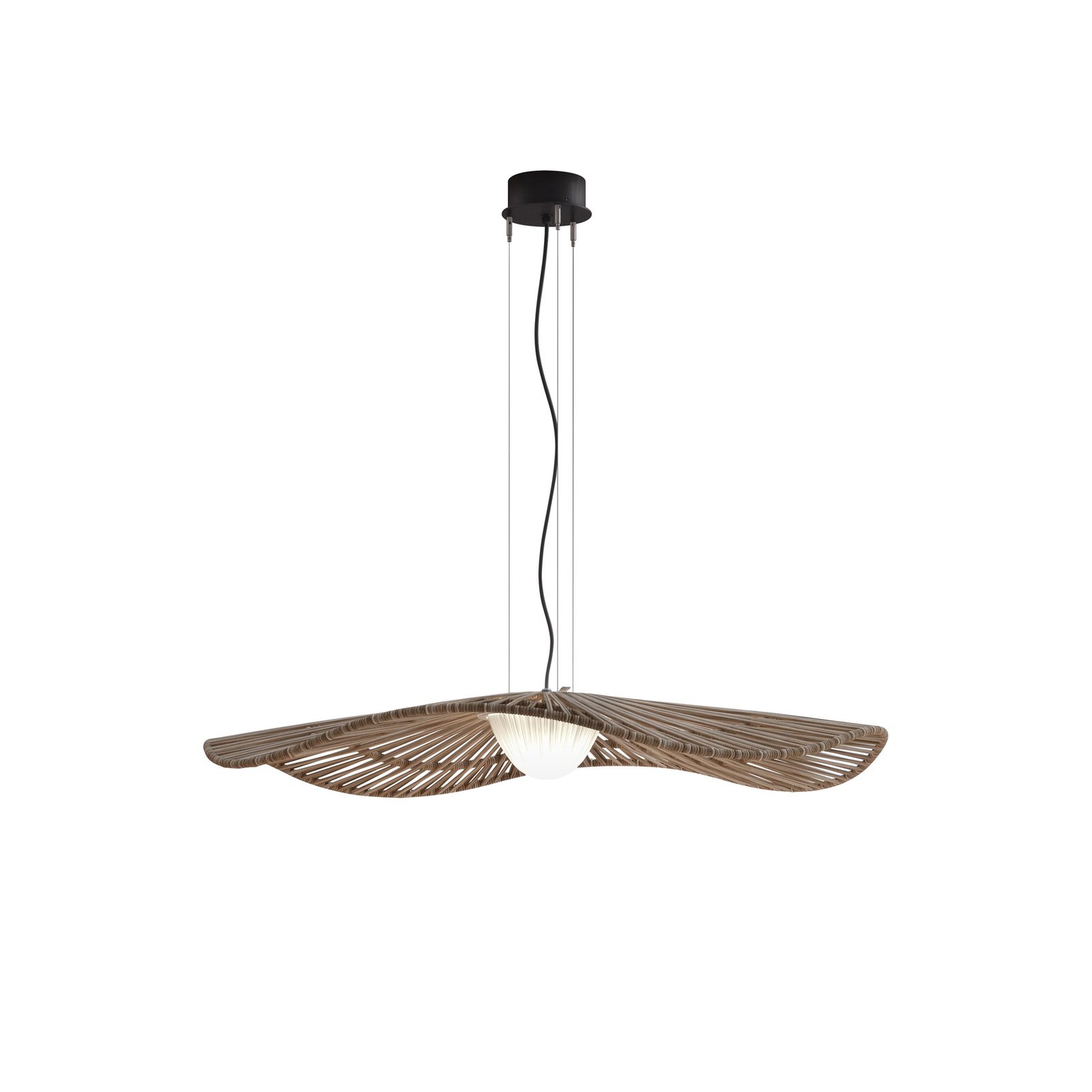 Bover LED hanging light Mediterránia, brown, Ø 105 cm