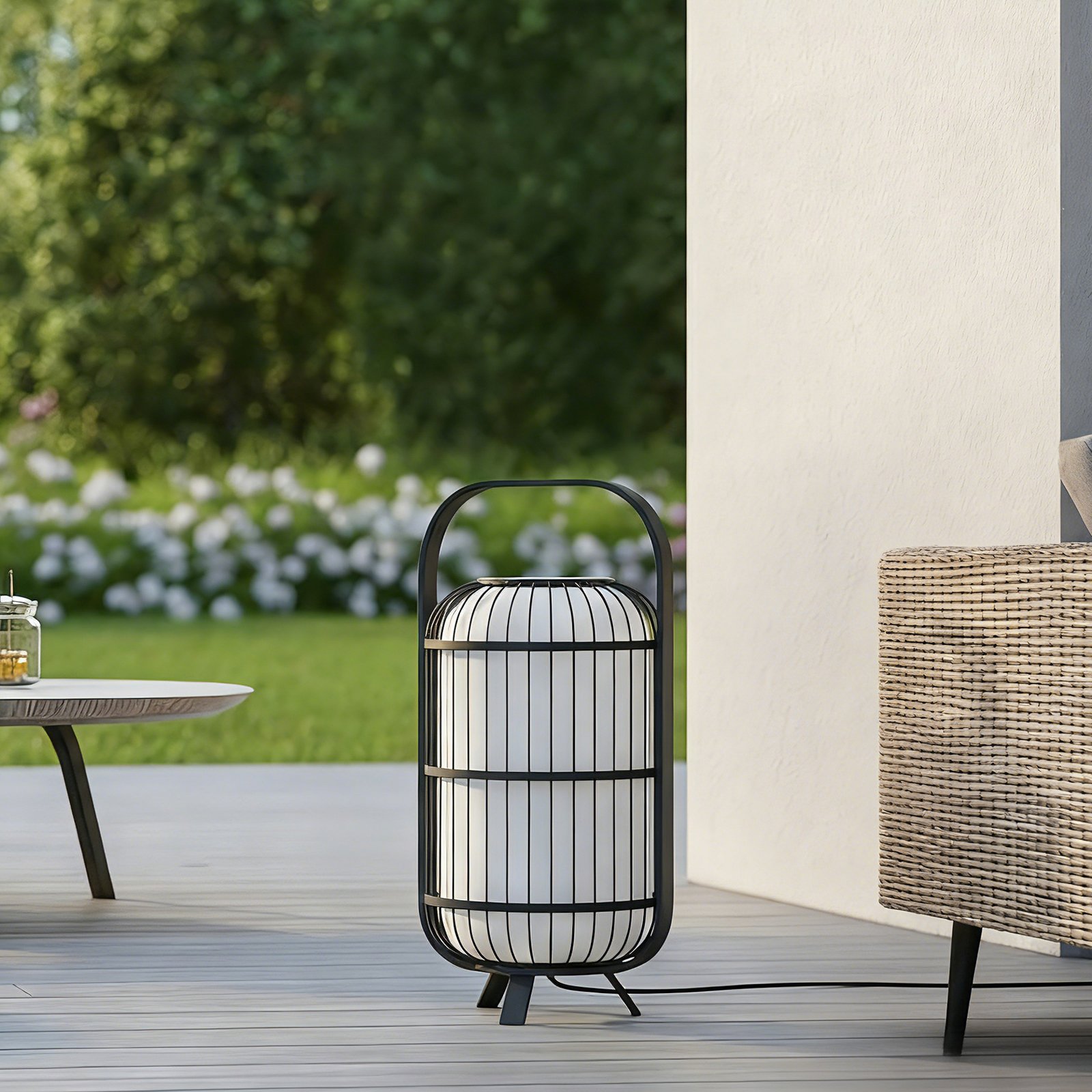 Luminaire de terrasse Tayori, 64 cm, noir, IP44 - Lucande Luminaire de terrasse Tayori, 64 cm, noir, IP44 - Lucande