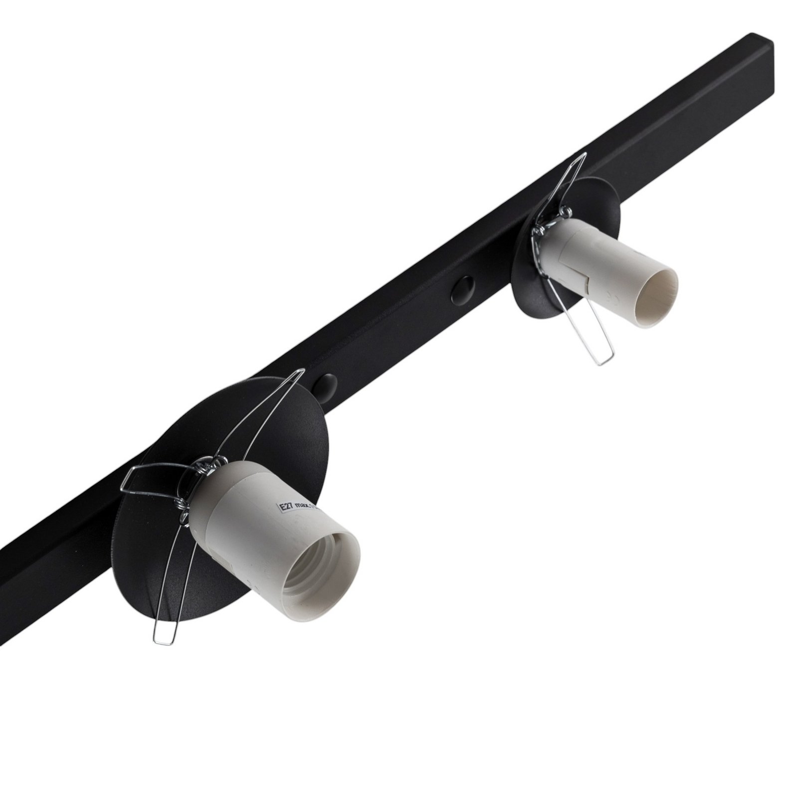 Garda 2 wall light, black, metal, glass, 2-bulb Garda 2 wall light, black, metal, glass, 2-bulb