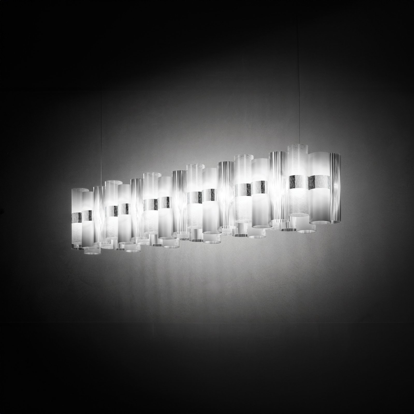 Lámpara colgante LED Slamp La Lollo, blanca, 140 cm
