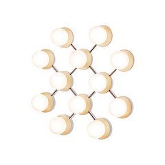 Liila 12 Lampa Ścienna/Sufitowa Nordic Gold/Opal White - Nuura