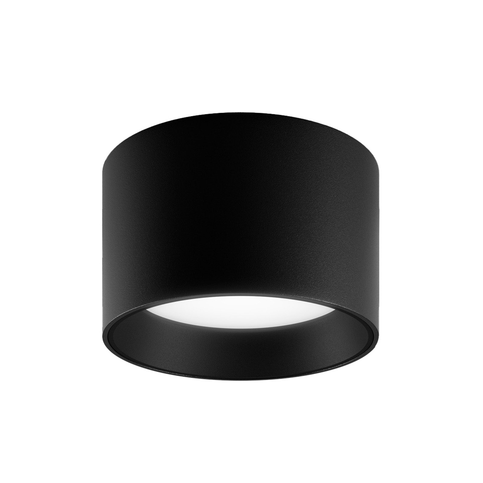 EGG LED downlight Ringo black Ø 12.6 cm aluminium IP54 3,000 K