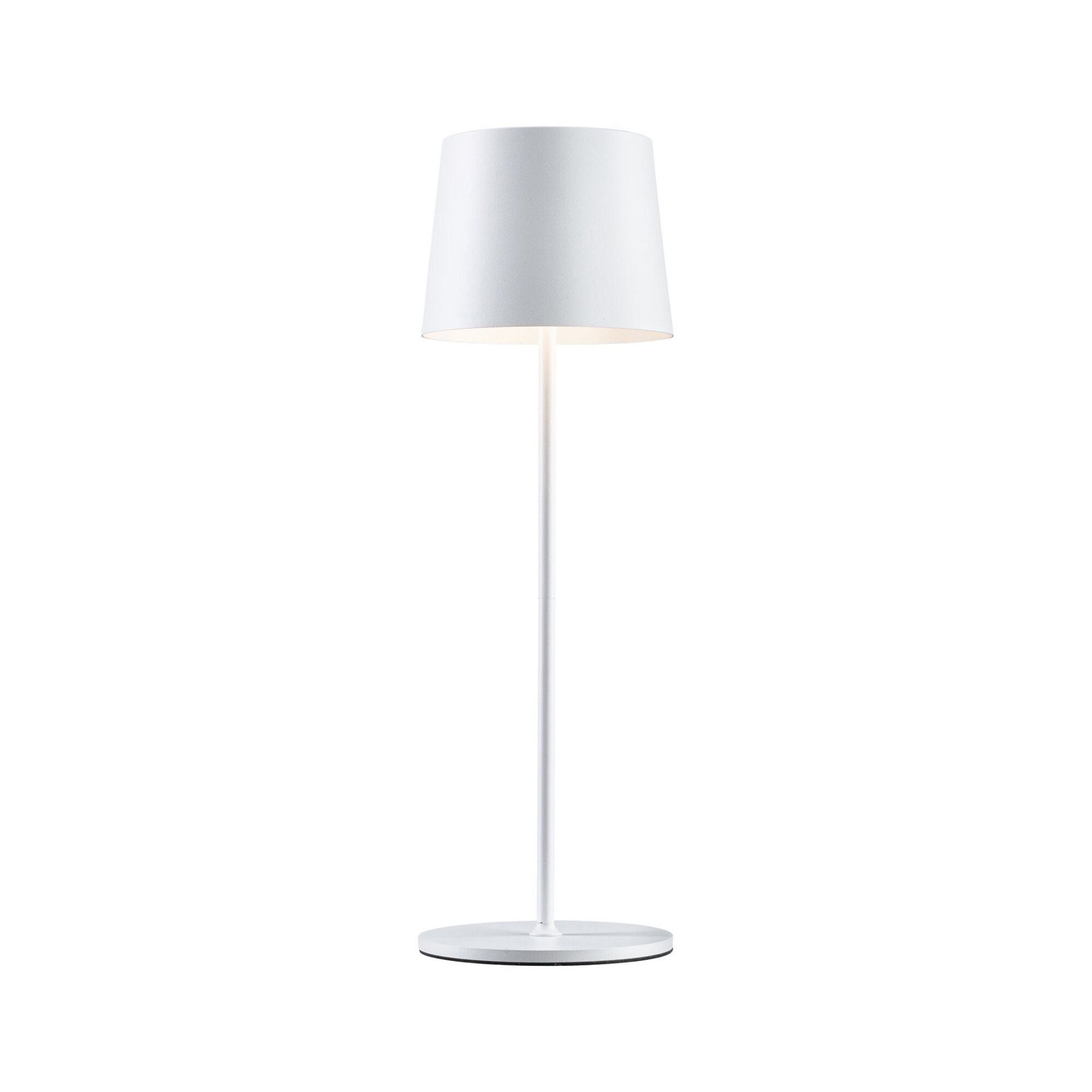 Paulmann Lampe de table LED à accu Gilo, blanc, plastique, IP44
