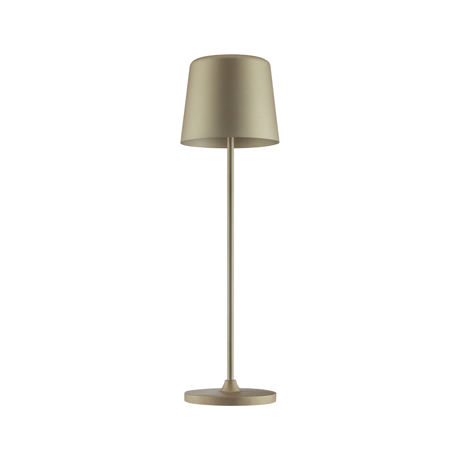 Lampe de table LED à accu Kaami, intensité variable or mat