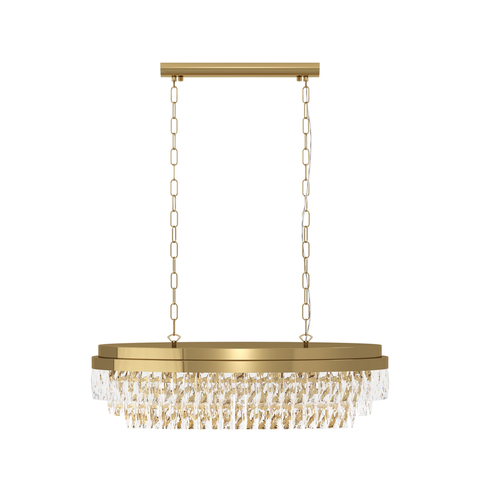 Suspension Stars of Light Valparaiso, dorée, 90 x 30 cm, métal