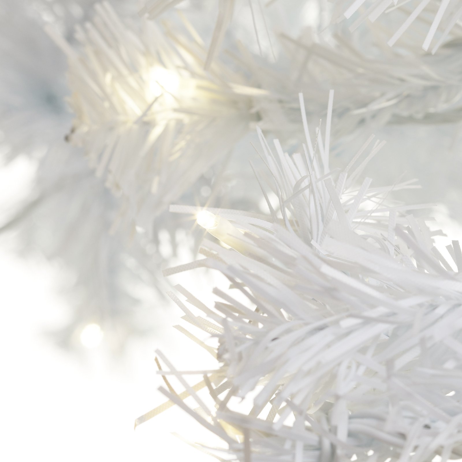 Árbol de Navidad LED blanco Ottawa para exterior 2,1m 260LED