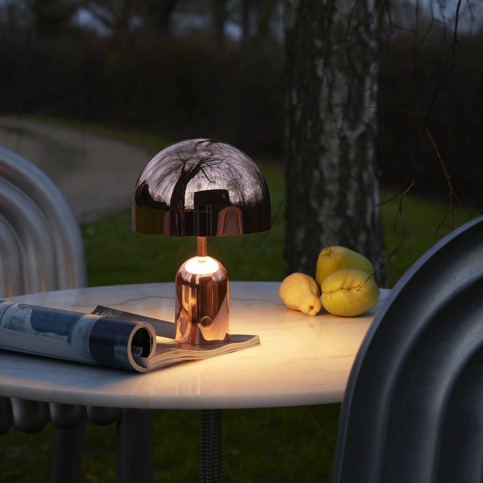Tom Dixon LED-Akku-Tischlampe Bell Portable, kupferfarben günstig online kaufen