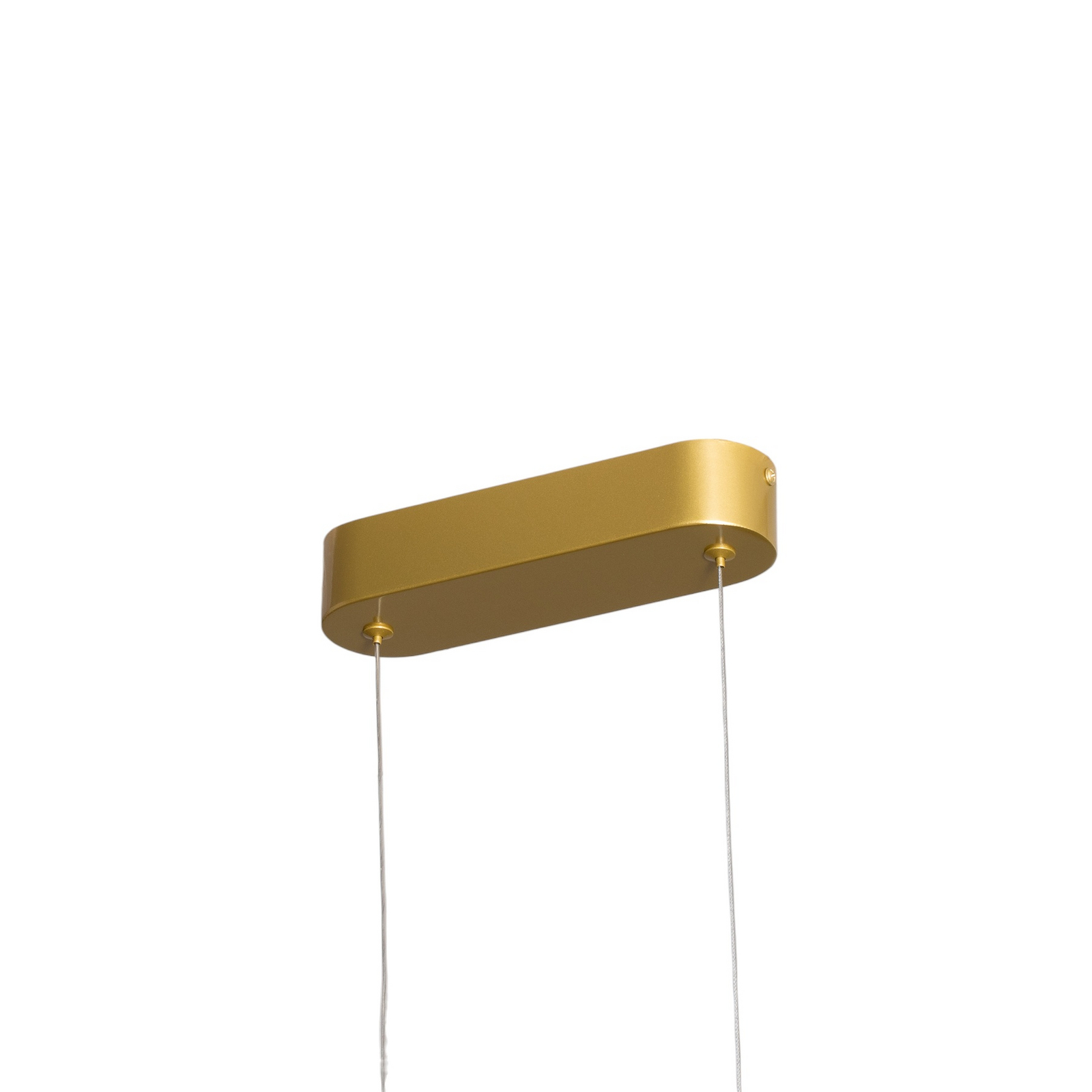 LED-Hängeleuchte Saturno vertikal, gold, Ø 50 cm, Metall