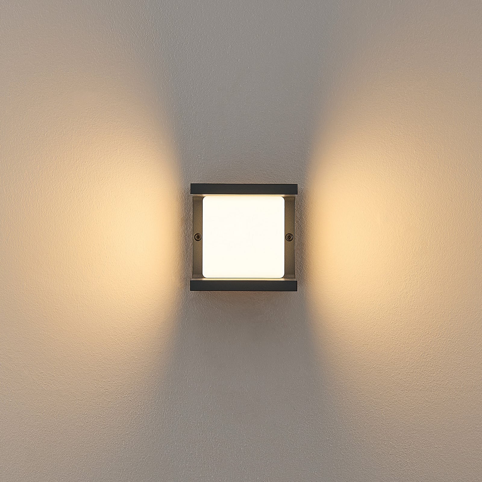 Applique d'extérieur LED FYNN-U, anthracite, 12 cm, IP65, CCT