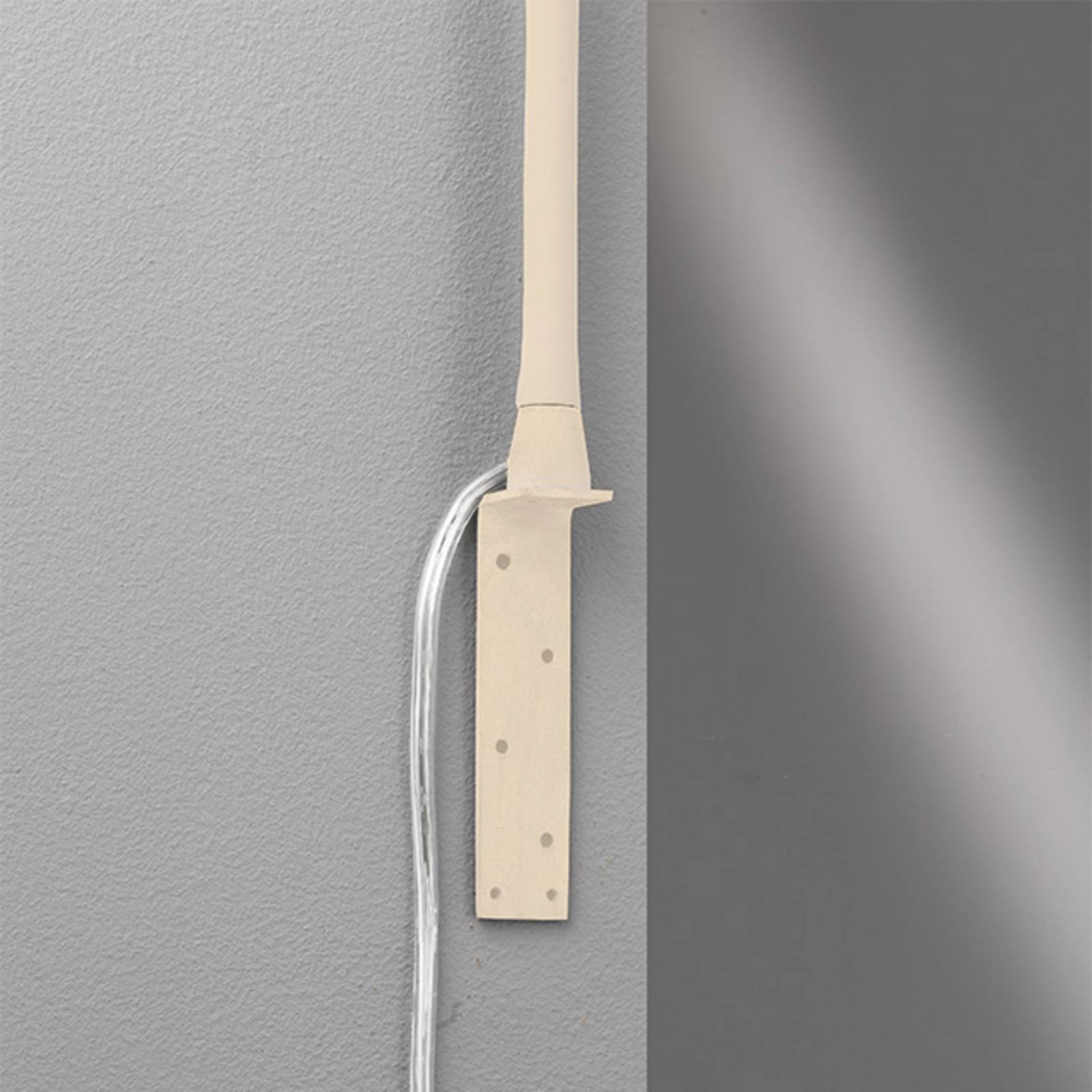 Kinkiet LED Sten, kolor piaskowy, wysokość 61 cm Sterowanie gestami