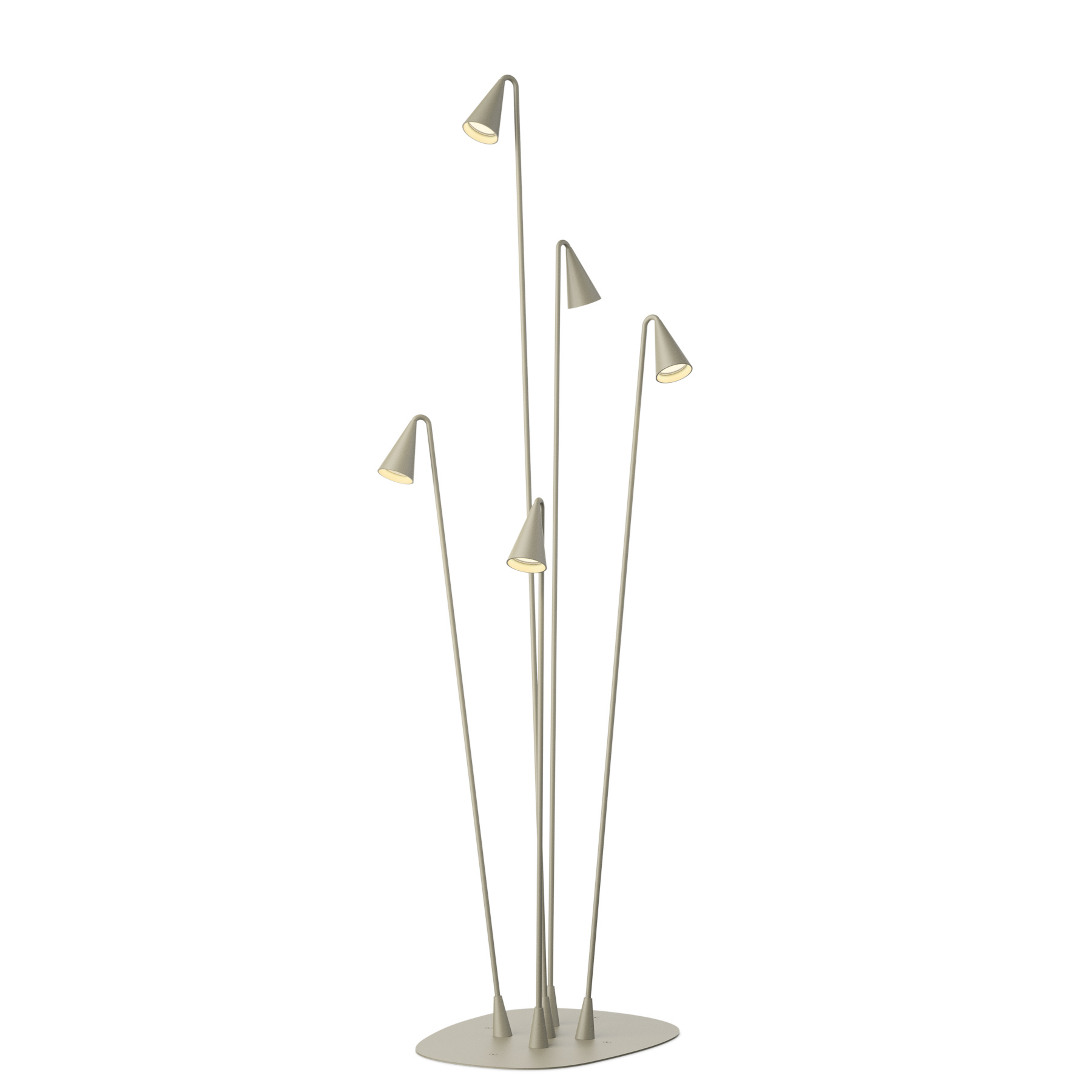 Brisa LED-lattiavalaisin ulos, 5-lamppuinen, khaki - Vibia