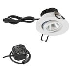 EVN PC65 buiten-inbouwlamp rond, 3000K wit