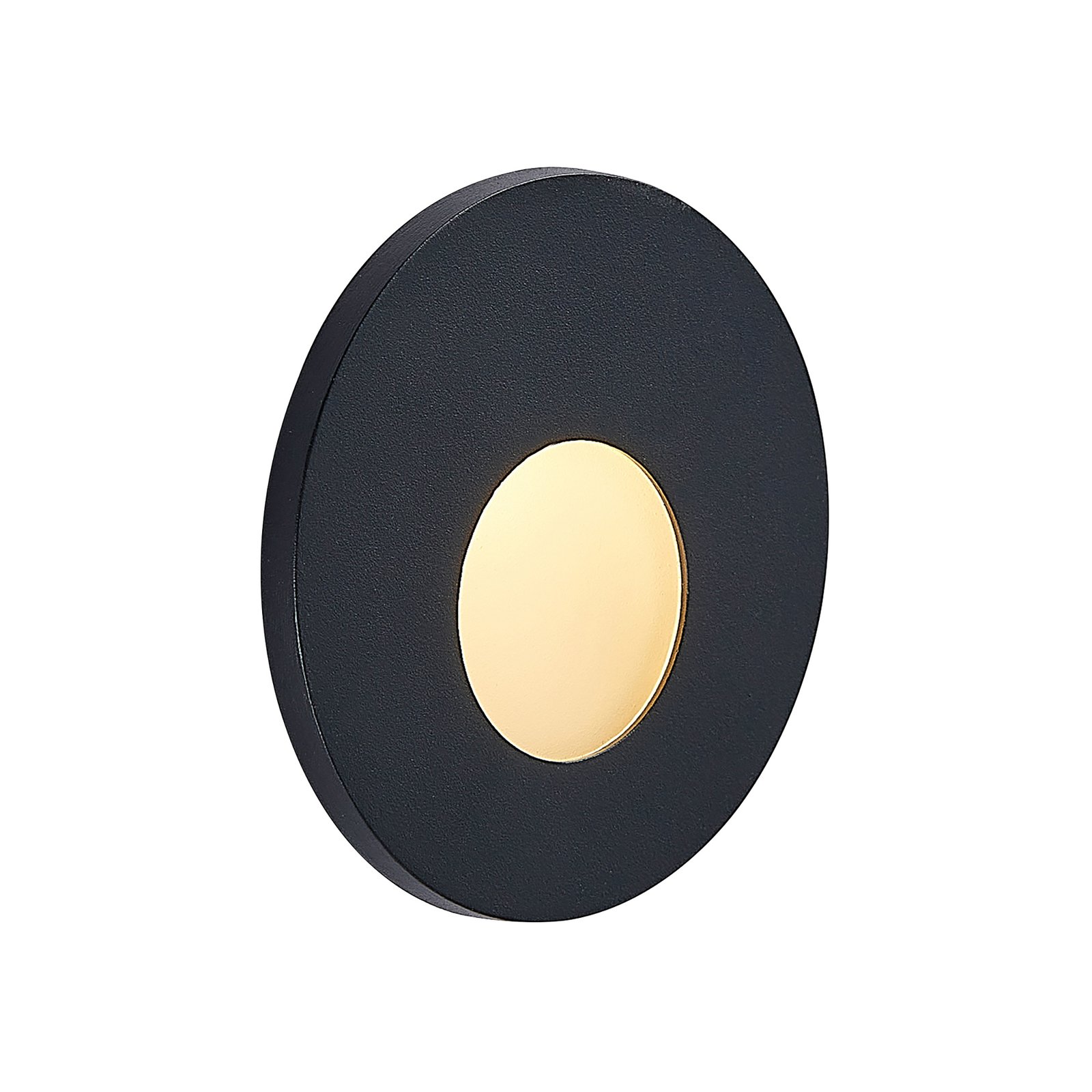 Molto Luce LED-Einbaulampe Wall 68R RD, Alu, schwarz, CCT