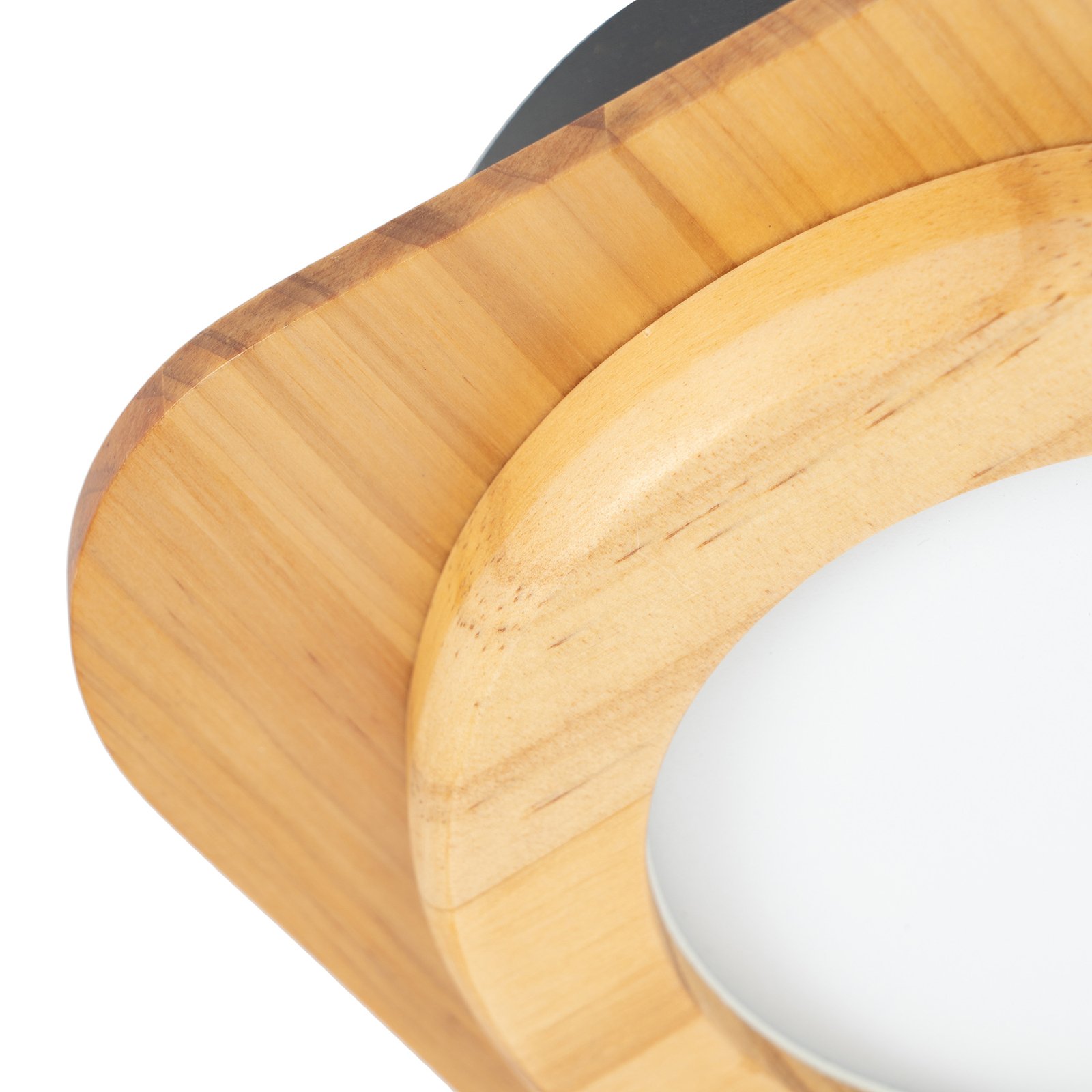 Lindby Joren LED bodové svetlá drevo 2-pl. okrúhle