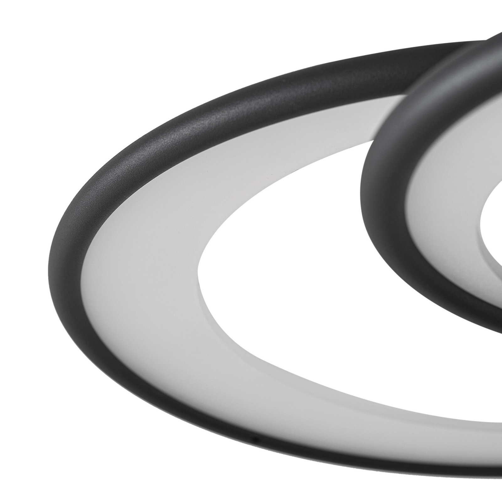 Lindby LED-Deckenlampe Sorma, schwarz, CCT, dimmbar