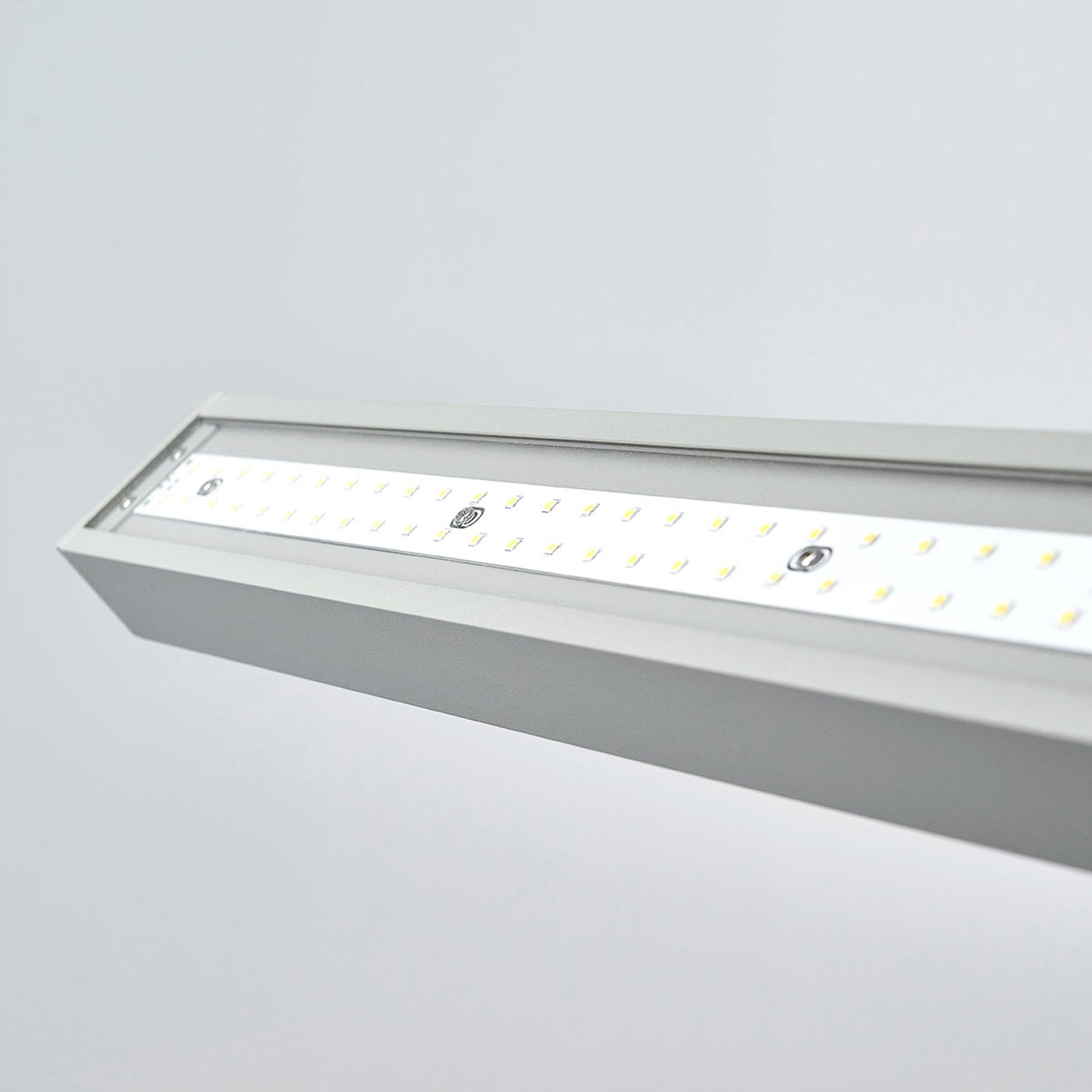 Arcchio LED kantoor vloerlamp Jolinda, set van 2, zilver, 4.000 K