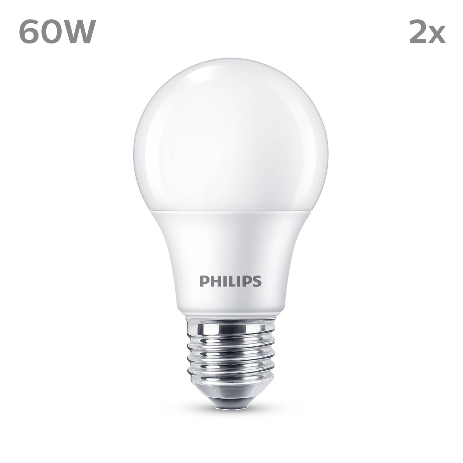 Philips Philips LED žárovka E27 8W 806lm 2700K matná 2ks