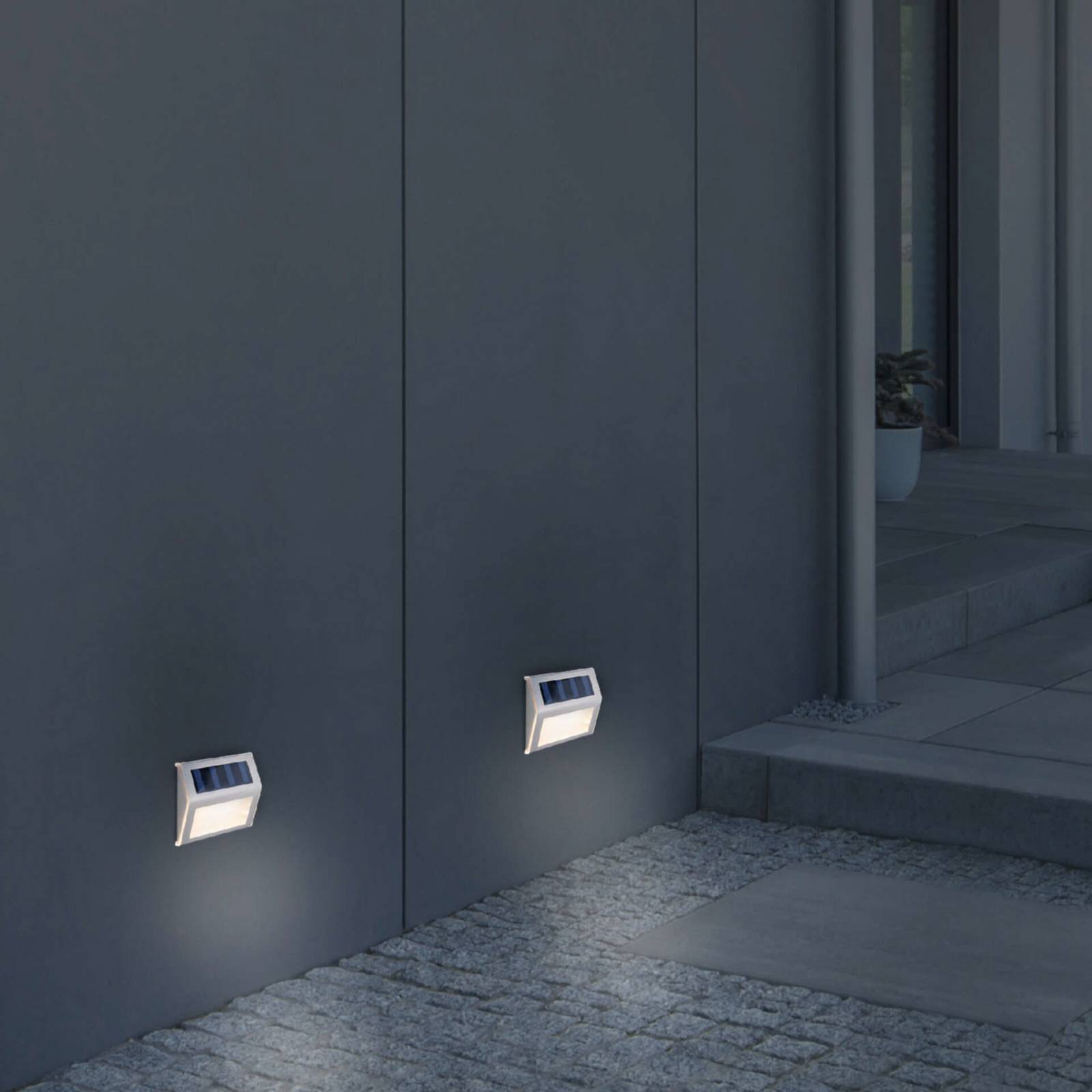 Kinkiet zewnętrzny LED 5282104, stal nierdzewna, zestaw 4 szt., IP44