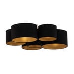 Lodge 6 Plafondlamp Zwart/Goud - Euluna