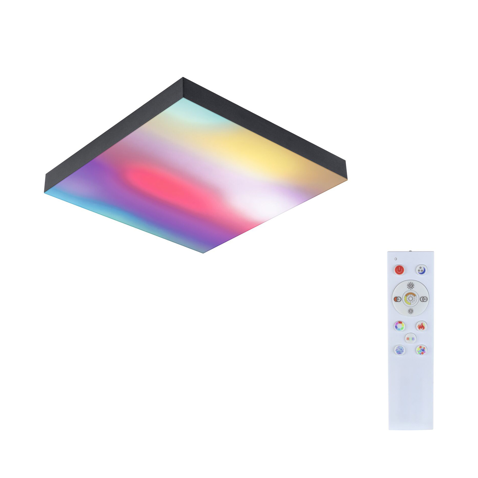 Paulmann Velora Rainbow Panel 30x30cm musta RGBW