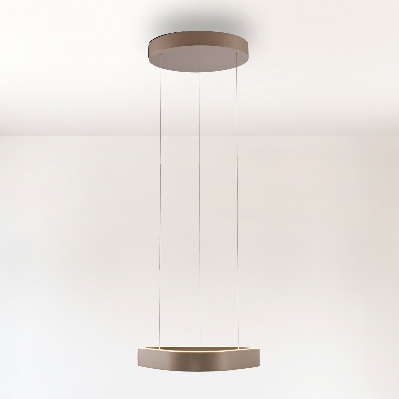 Lámpara colgante LED Q-Stretto de Paul Neuhaus, bronce, 40,8 cm